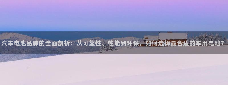 优发国际一首页：汽车电池品牌的全面剖析：从可靠性、性能到环保，如何选择最合适的车用电池？