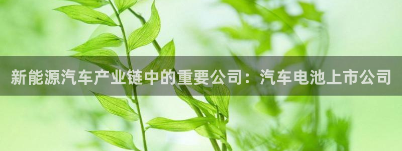 优发国际手机版网站入口：新能源汽车产业链中的重要公司：汽车电池上市公司