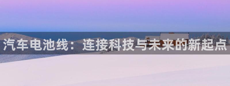 优发国际平台u8是什么公司：汽车电池线：连接科技与未来的新起点