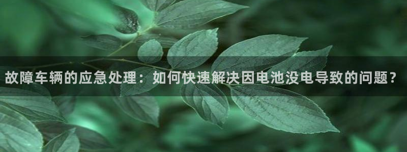 优发国际合并到哪里了啊：故障车辆的应急处
