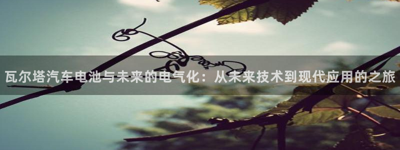 优发国际不出款了吗：瓦尔塔汽车电池与未来的电气化：从未来技术到现代应用的之旅