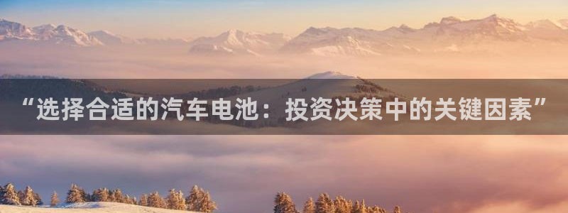 优发国际手机客户端官网：“选择合适的汽车电池：投资决策中的关键因素”