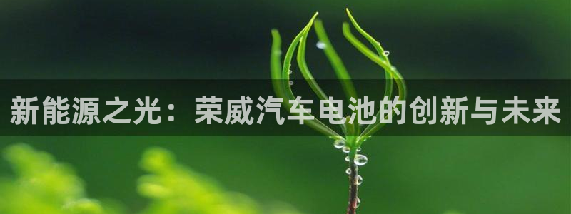 优发国际多少：新能源之光：荣威汽车电池的
